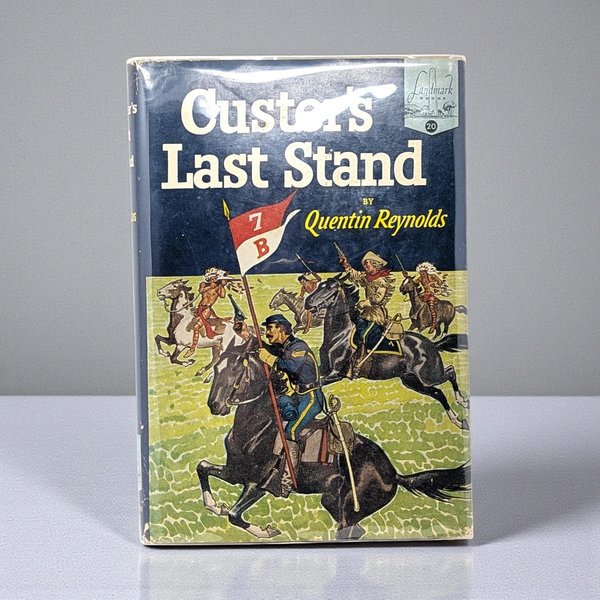 A classic hardcover book with a detailed illustration of a cavalry soldier on the front. The binding is tight, and the cover art features crisp black and yellow ink accents against the fabric texture.