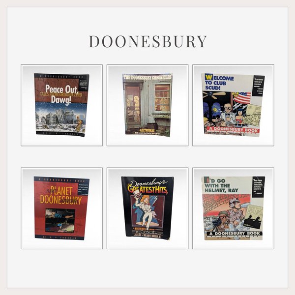 Vintage Doonesbury Comic Anthology Collection - 6 Book Lot