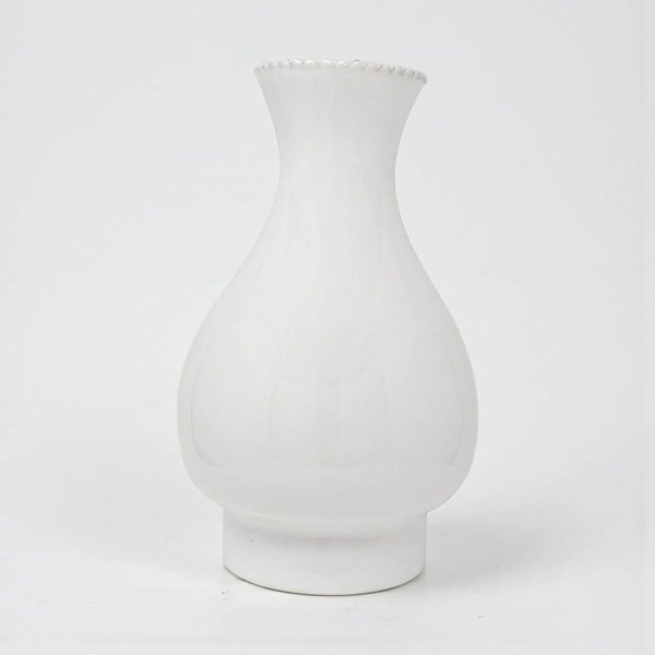 Vintage White Frosted Glass Hurricane Lamp Chimney