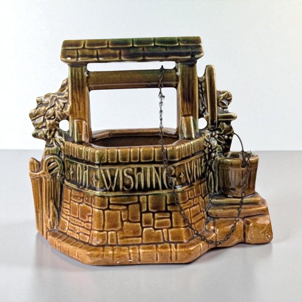 Vintage McCoy 'Wishing Well' Ceramic Planter