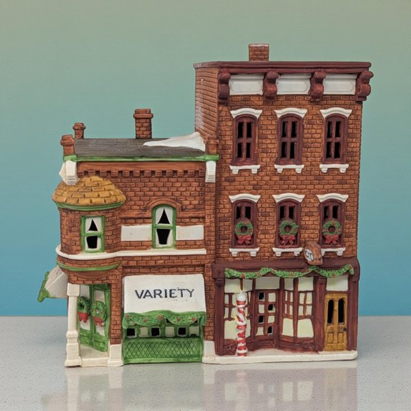 1988 Dept 56 Variety Store and Barber Shop Christmas in the City Series