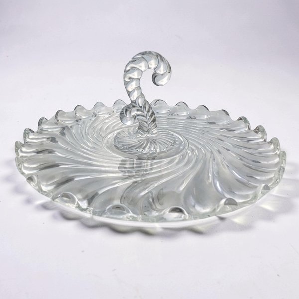 Vintage Fostoria Colony Swirl Glass Serving Tray