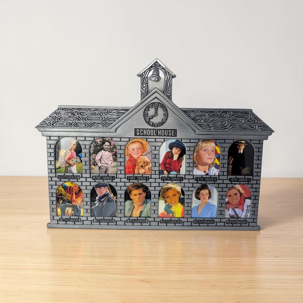 Vintage Pewter Tone Schoolhouse Frame