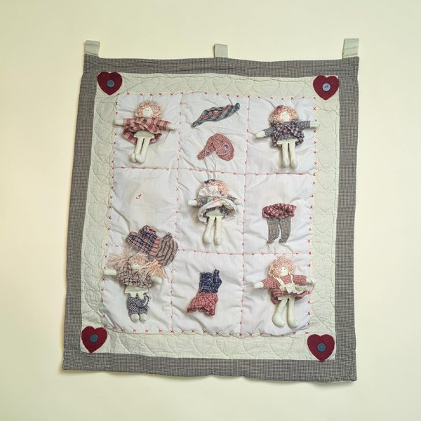 Vintage Large Handmade Textile Wall Hanging