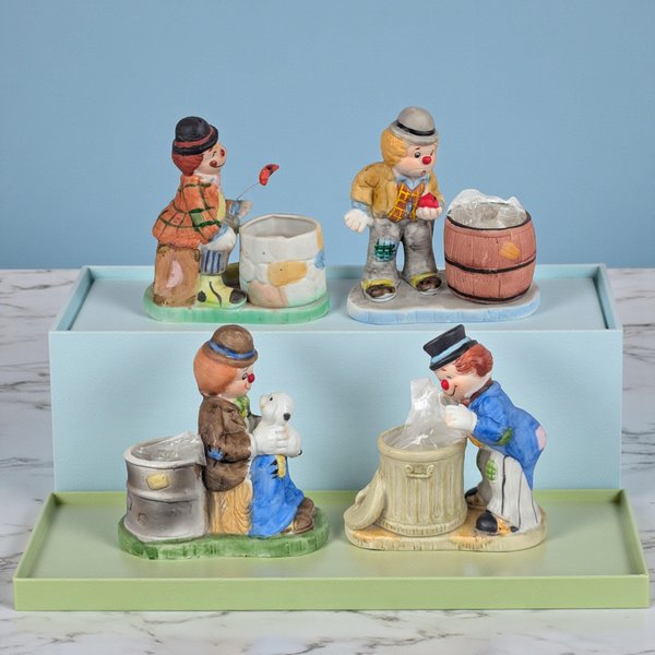 Ceramic Hobo Luvkins Candle Holder Set